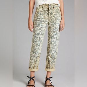 Anthropologie Pilcro Animal Print Wanderer Relaxed Jeans NWT